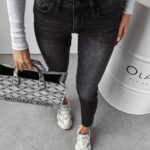 Spodnie skinny jeans INEZ OLAVOGA czarne
