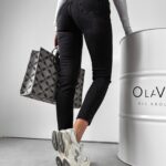 Spodnie skinny jeans INEZ OLAVOGA czarne