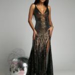 Sukienka z cekinami I'm Fabulous czarna