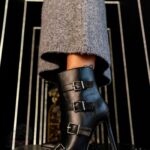 Botki na szpilce Madam Jotur czarne