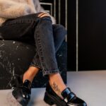 Mokasyny lakierowane Madam Sule czarne