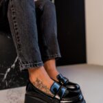 Mokasyny lakierowane Madam Sule czarne