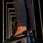 Mokasyny lakierowane Madam Sule czarne