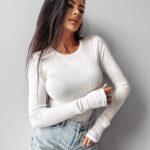 Bluzka przylegająca MOHI OLAVOGA ecru