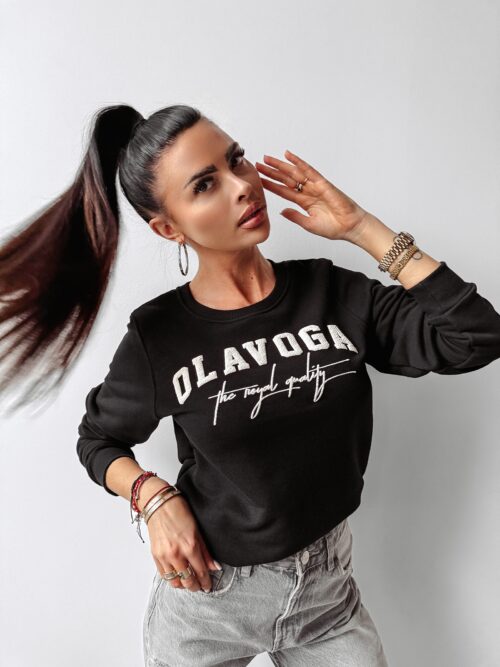 Bluza bawełniana INSERTO OLAVOGA czarna