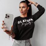 Bluza bawełniana INSERTO OLAVOGA czarna