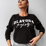 Bluza bawełniana INSERTO OLAVOGA czarna