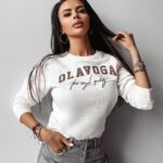 Bluza bawełniana INSERTO OLAVOGA ecru