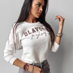 Bluza bawełniana INSERTO OLAVOGA ecru