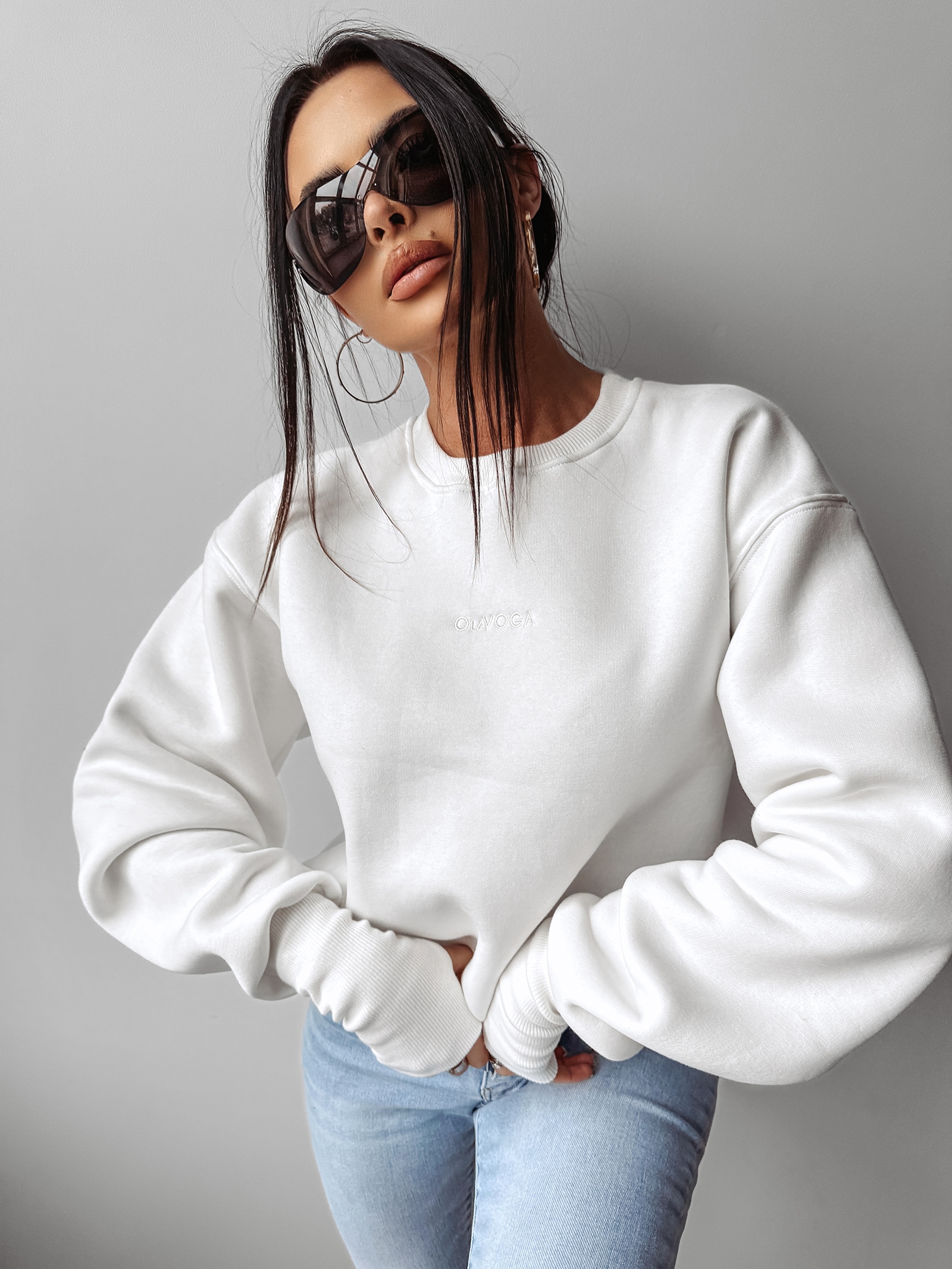 Bluza ocieplana CUTE OLAVOGA ecru