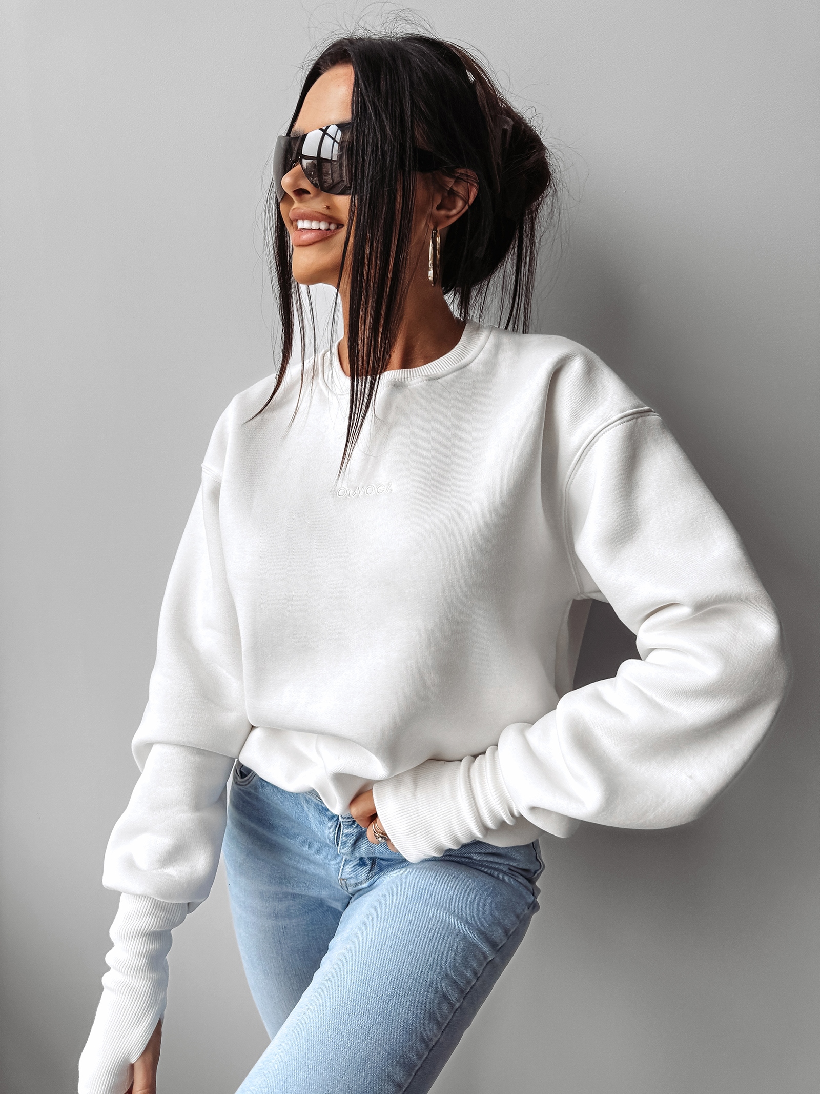 Bluza ocieplana CUTE OLAVOGA ecru