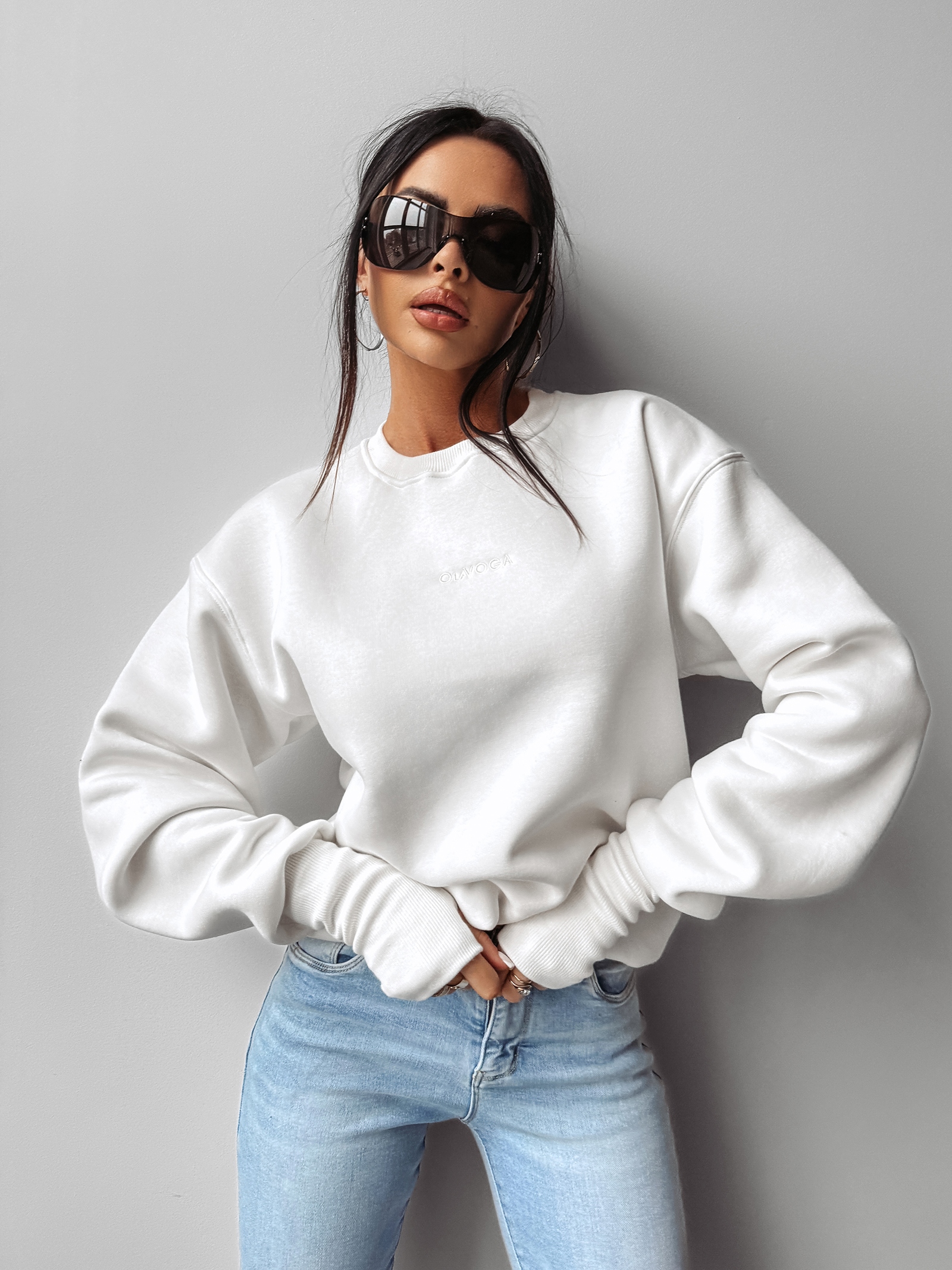 Bluza ocieplana CUTE OLAVOGA ecru