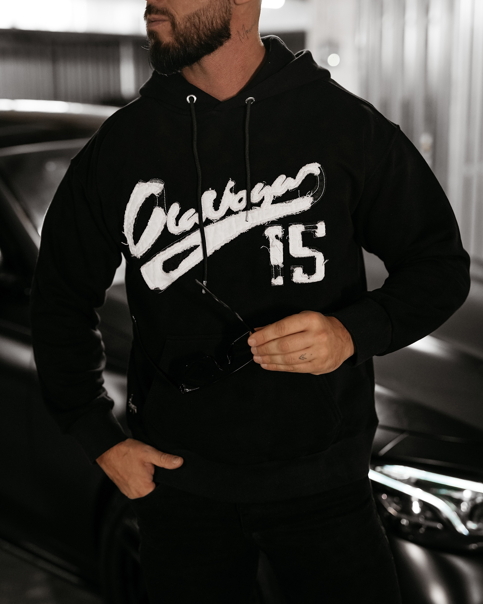 Bluza męska z kapturem WILD OLAVOGA czarna