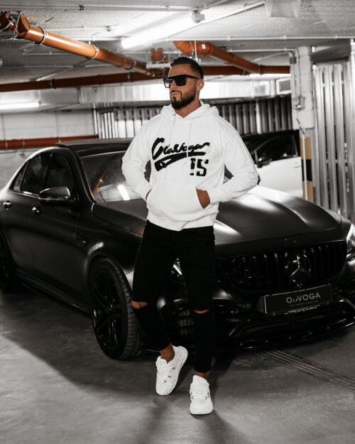 Bluza męska z kapturem WILD OLAVOGA ecru