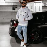 Bluza męska z kapturem WILD OLAVOGA szara