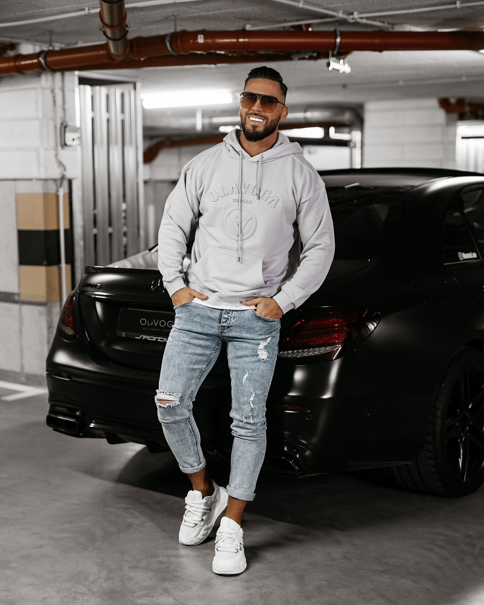 Bluza męska EDGE OLAVOGA szara