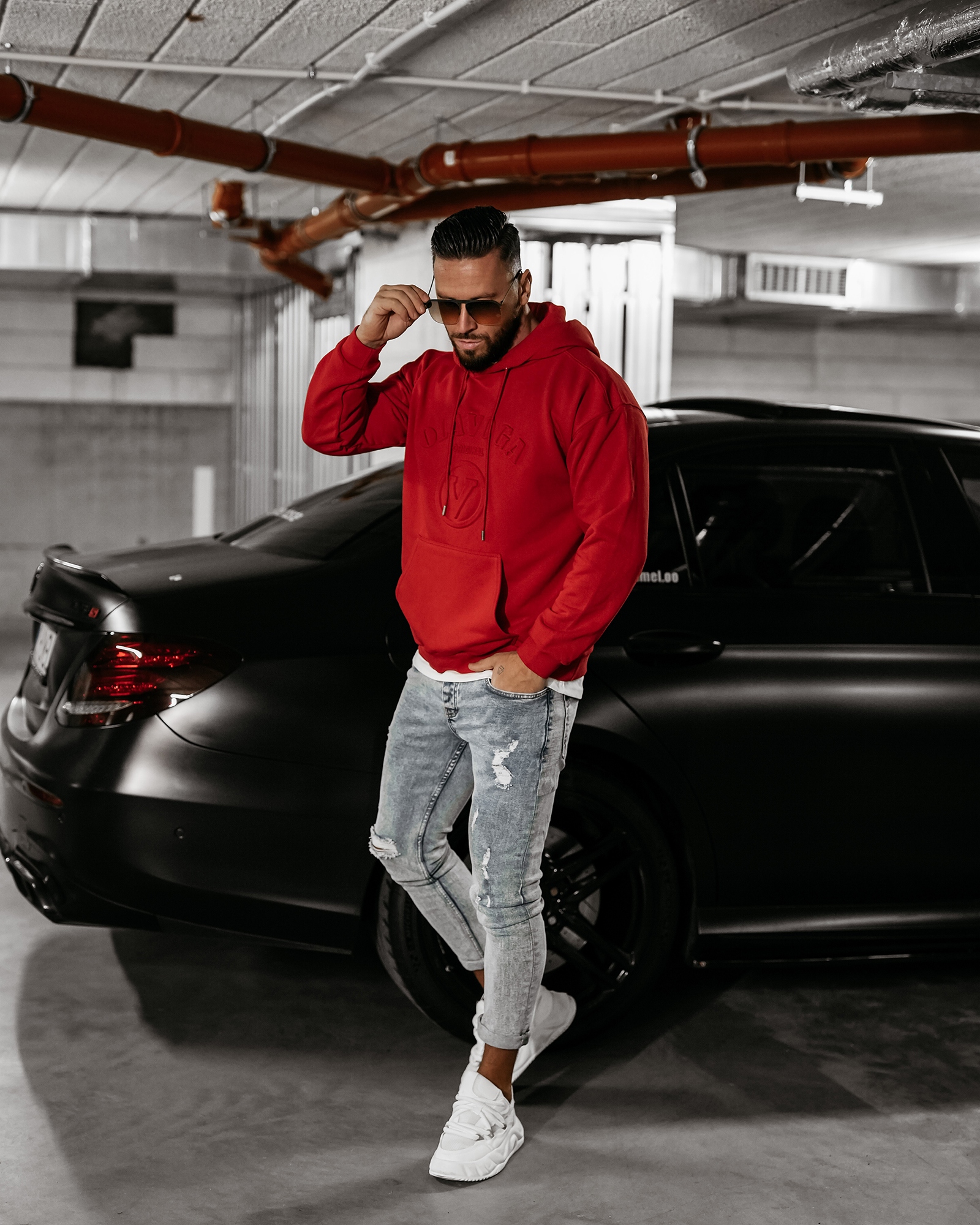 Bluza męska EDGE OLAVOGA czerwona