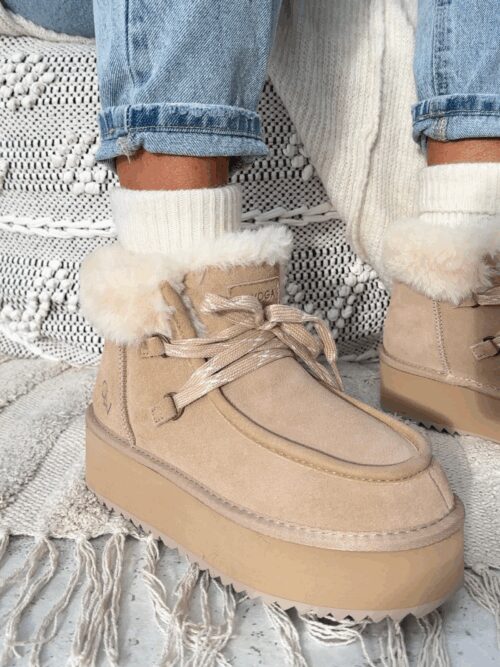 Buty śniegowce damskie VITTY OLAVOGA beżowe