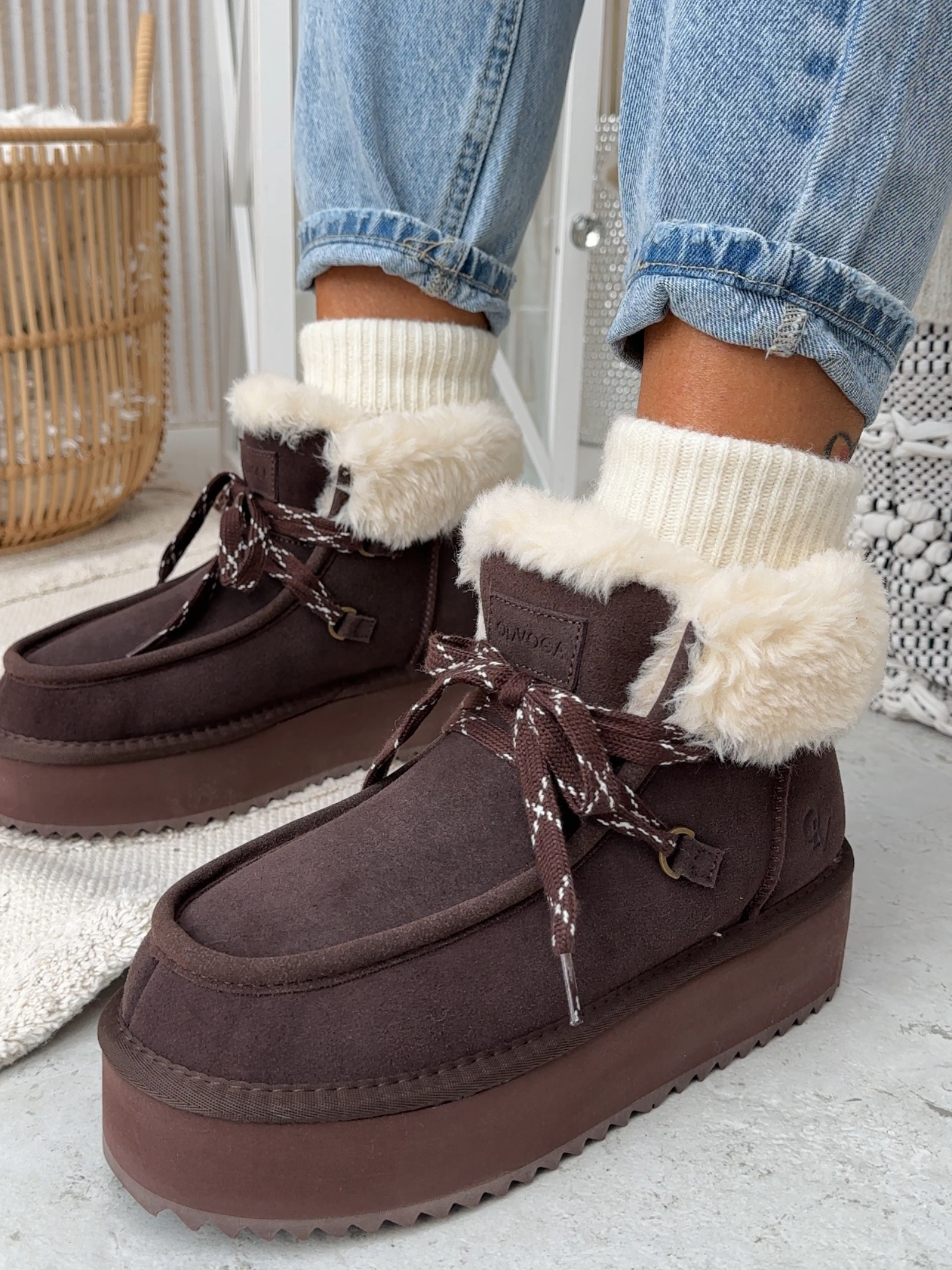 Buty śniegowce damskie VITTY OLAVOGA brązowe