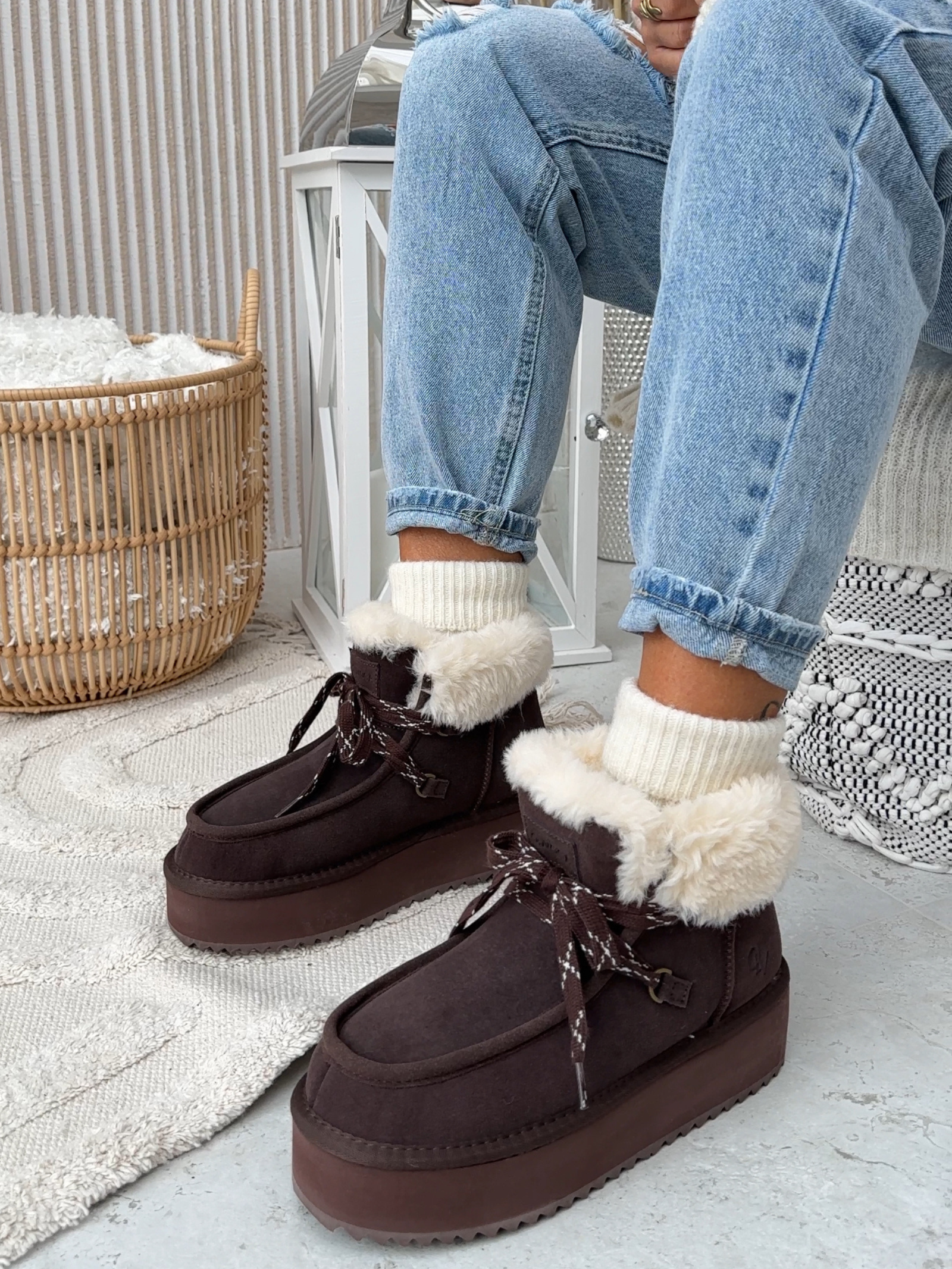 Buty śniegowce damskie VITTY OLAVOGA brązowe Buty śniegowce damskie VITTY OLAVOGA brązowe