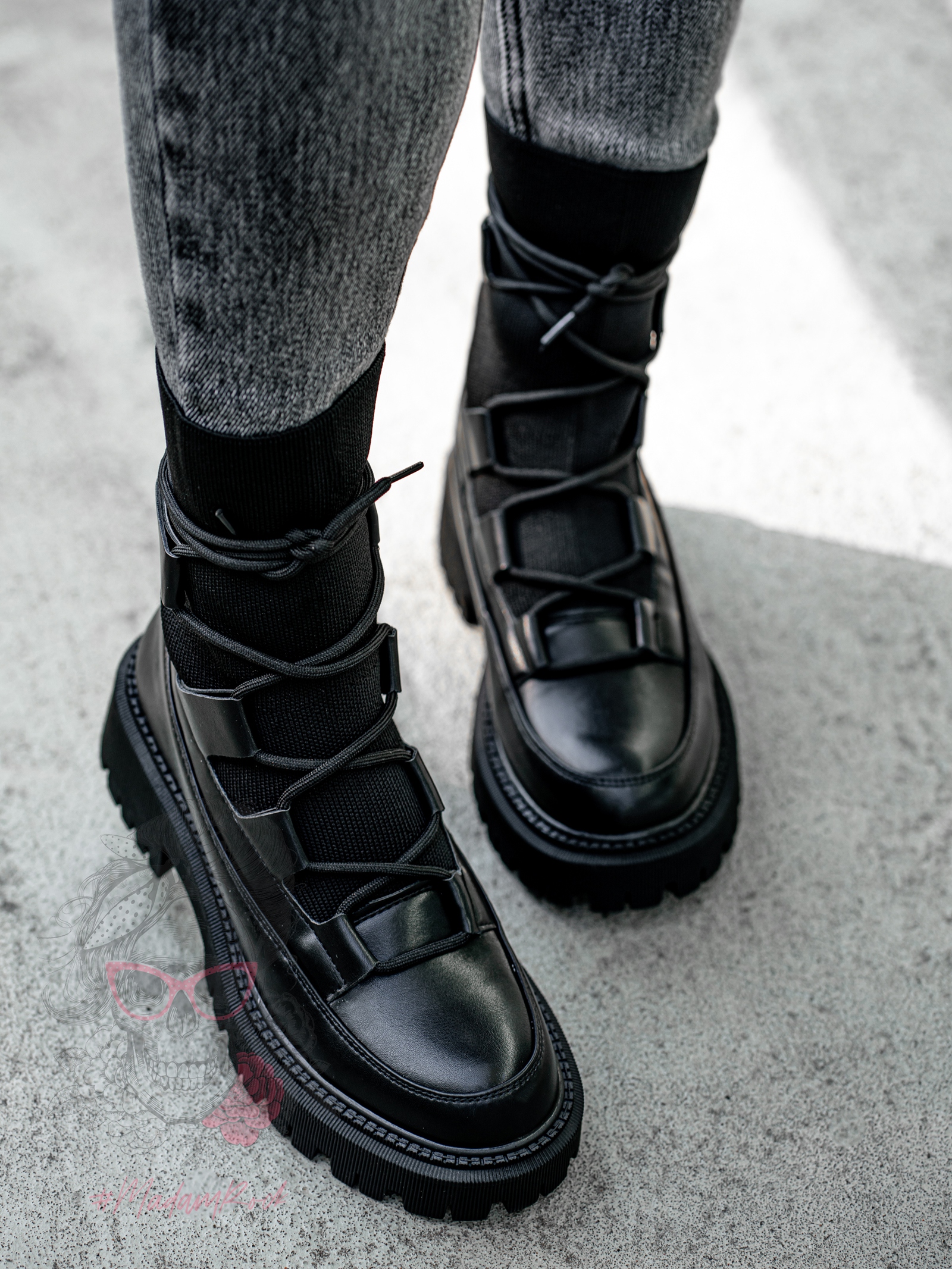 Workery skarpety Rock Hano czarne