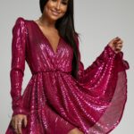 Sukienka cekinowa NB Lets Dance różowa