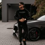 Dres męski welurowy DRESSY MEN OLAVOGA czarny