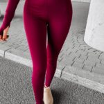 PRZEDSPRZEDAŻ Legginsy modelujące RISA OLAVOGA bordowe