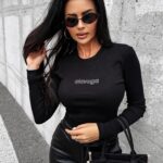 PRZEDSPRZEDAŻ Bluzka dopasowana basic ONLY OLAVOGA czarna