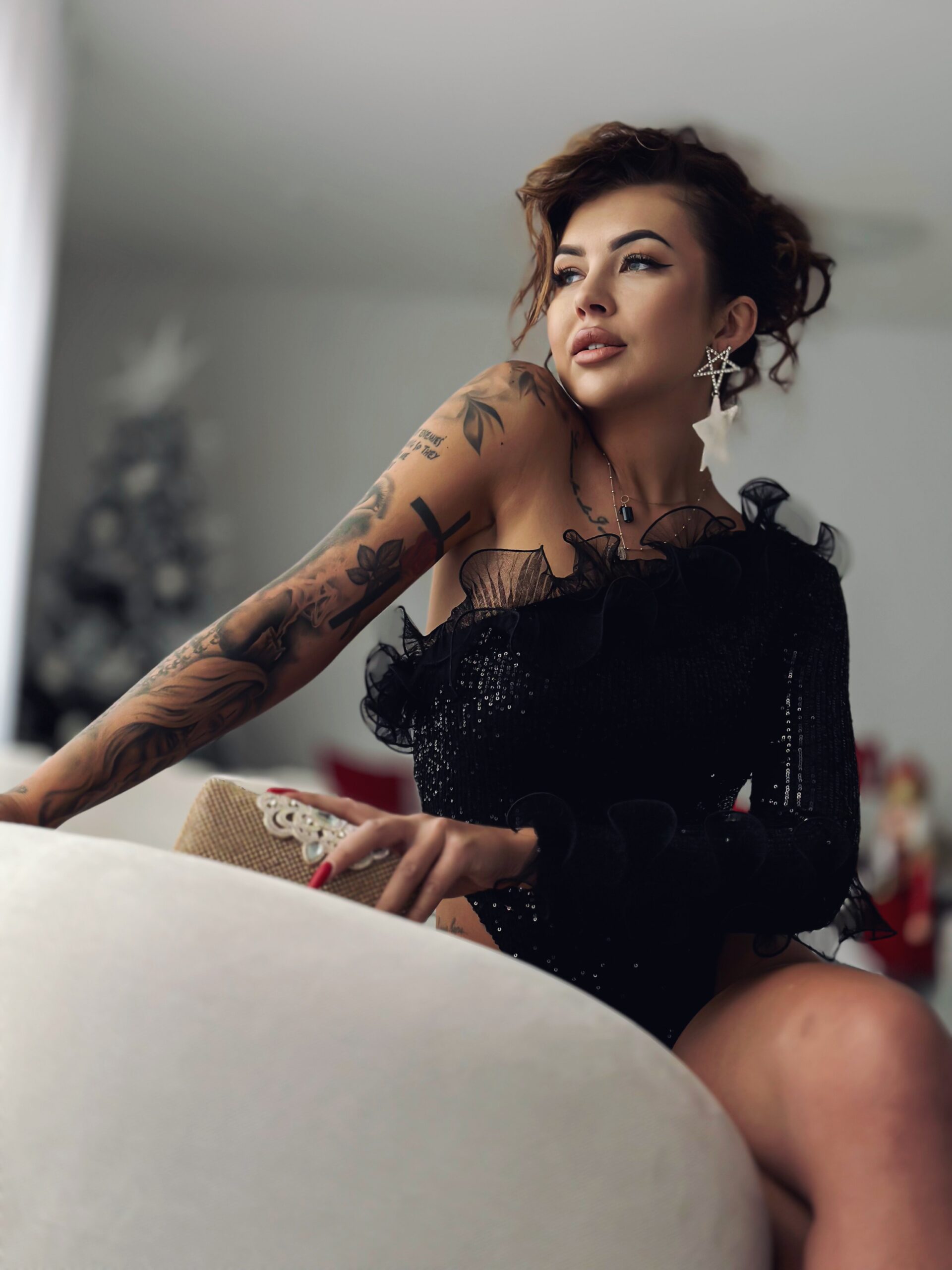 Komplet body + spódnica maxi NB Soletto czarny