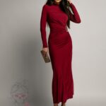 Sukienka elastyczna Aore bordowa
