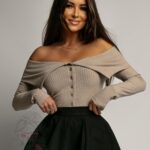 Spódnica rozkloszowana midi MC Hollywood czarna