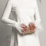 Sukienka z piórami NB Merelli biała