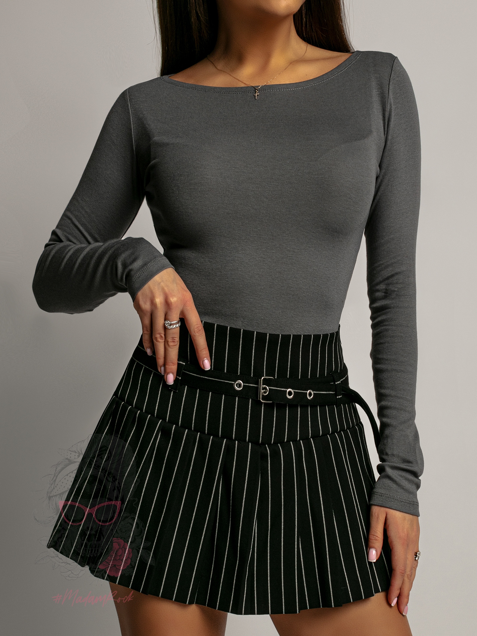 Bluzka basic na długi rękaw Osso grafitowa Bluzka basic na długi rękaw Osso grafitowa