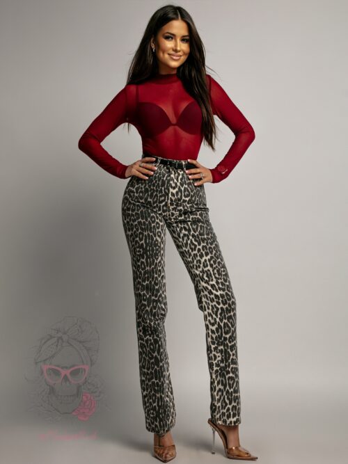 Body z siatki Mojo bordowe