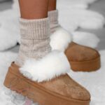 Śniegowce odkryte Madam Gosh karmelowe