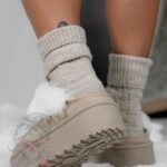 Śniegowce odkryte Madam Gosh beżowe