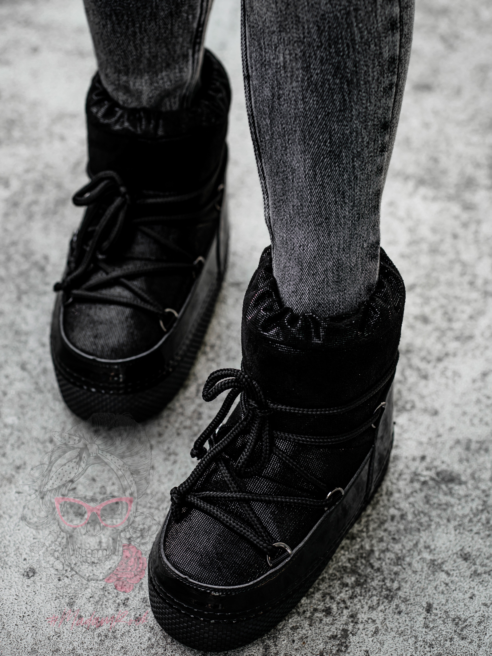 Śniegowce metaliczne Rock Fenome czarne Śniegowce metaliczne Rock Fenome czarne