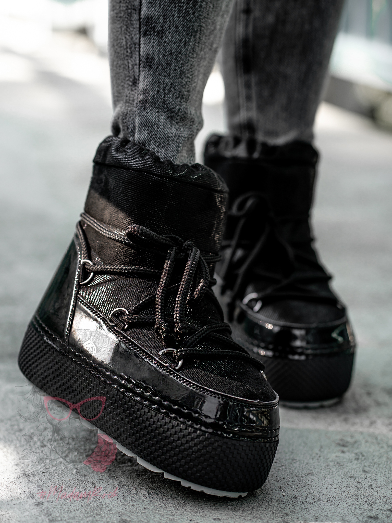 Śniegowce metaliczne Rock Fenome czarne Śniegowce metaliczne Rock Fenome czarne