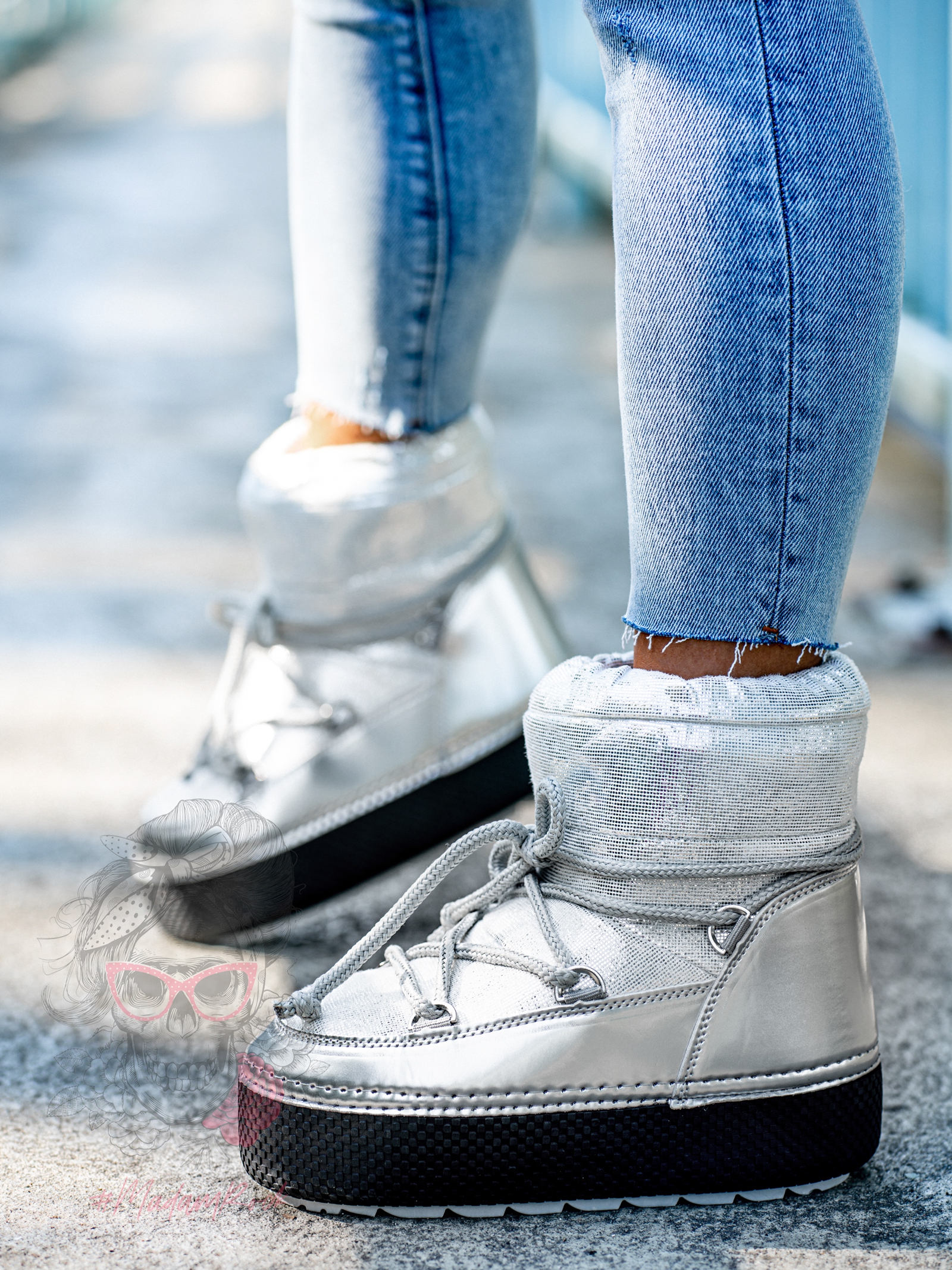 Śniegowce metaliczne Rock Fenome srebrne