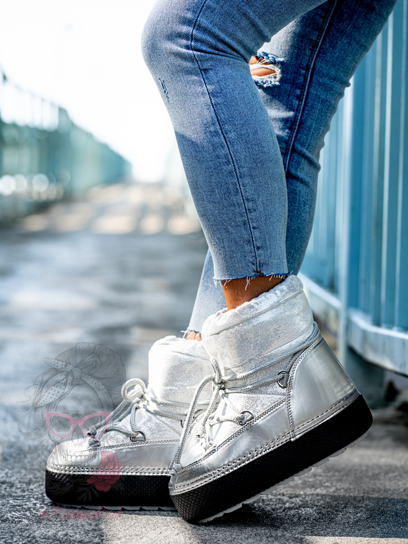 Śniegowce metaliczne Rock Fenome srebrne