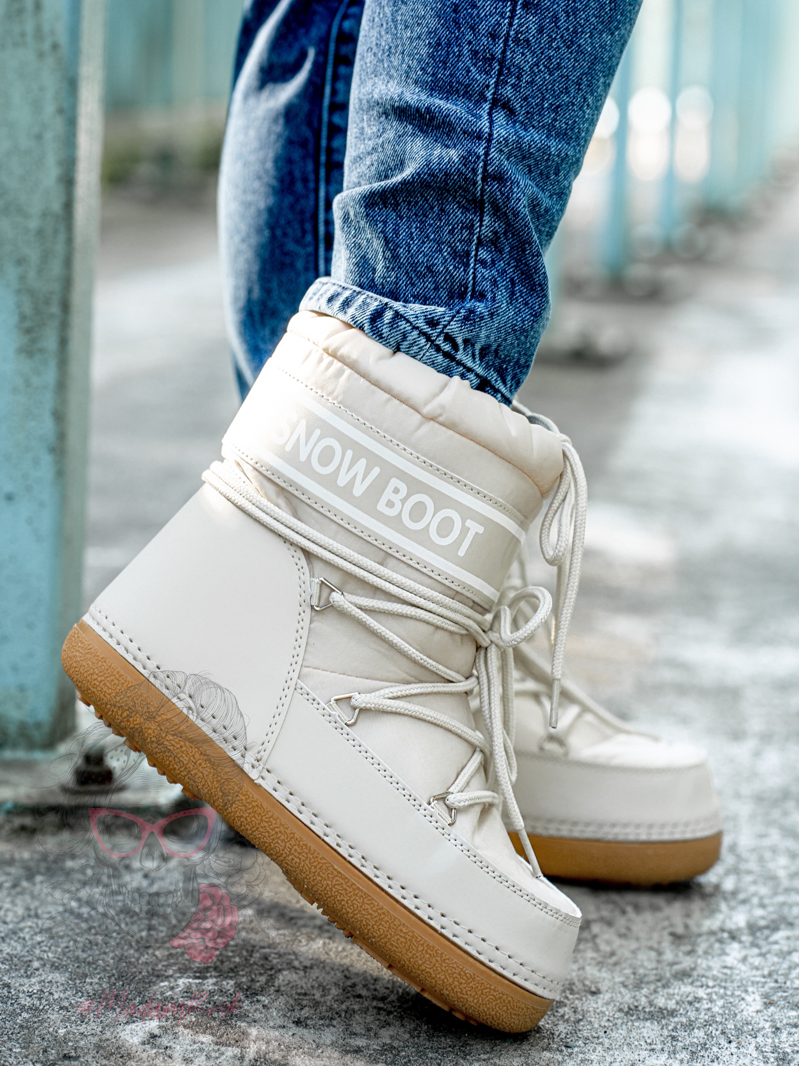 Śniegowce Madam Snow Boots Short beżowe Śniegowce Madam Snow Boots Short beżowe