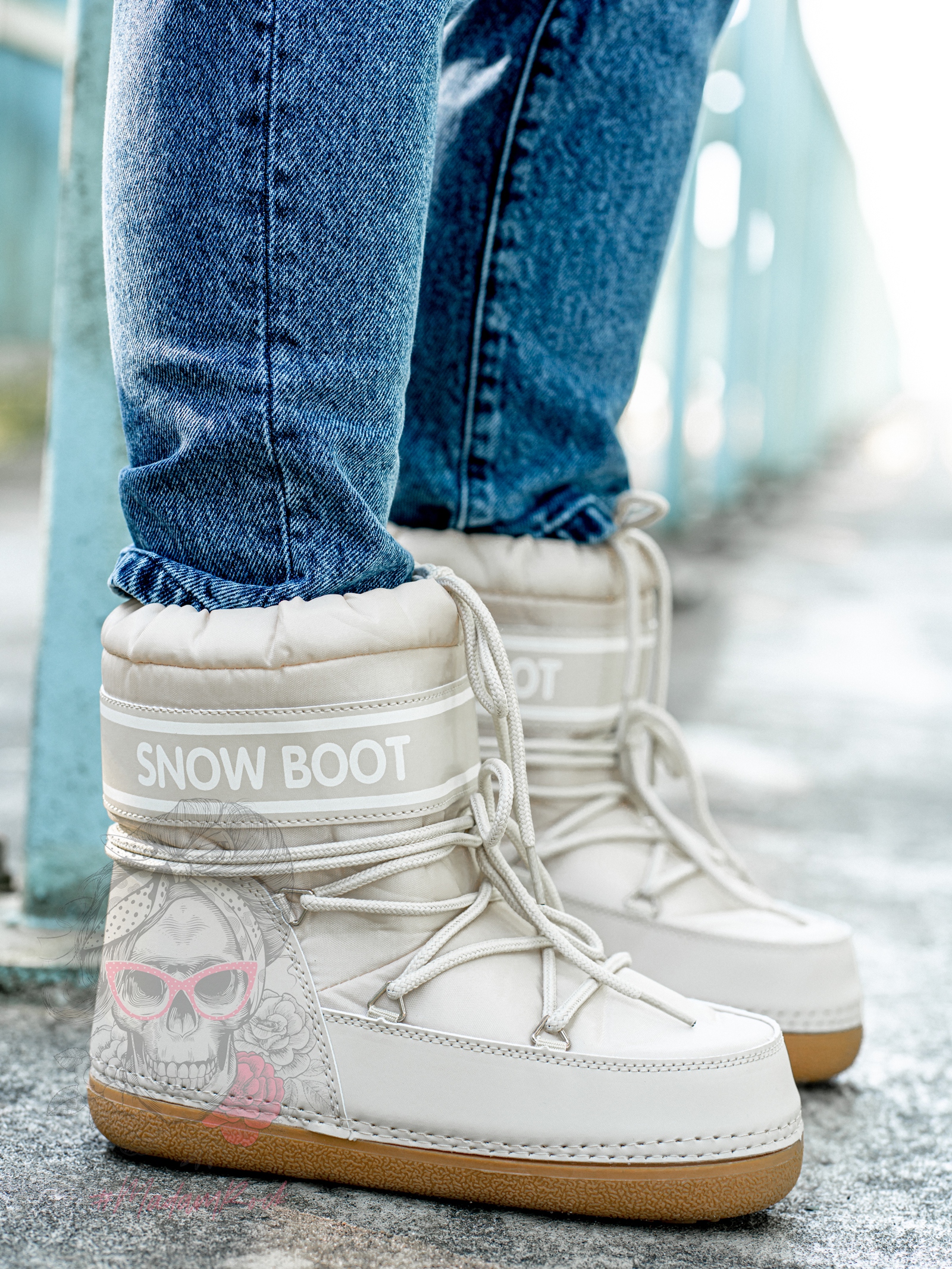 Śniegowce Madam Snow Boots Short beżowe Śniegowce Madam Snow Boots Short beżowe