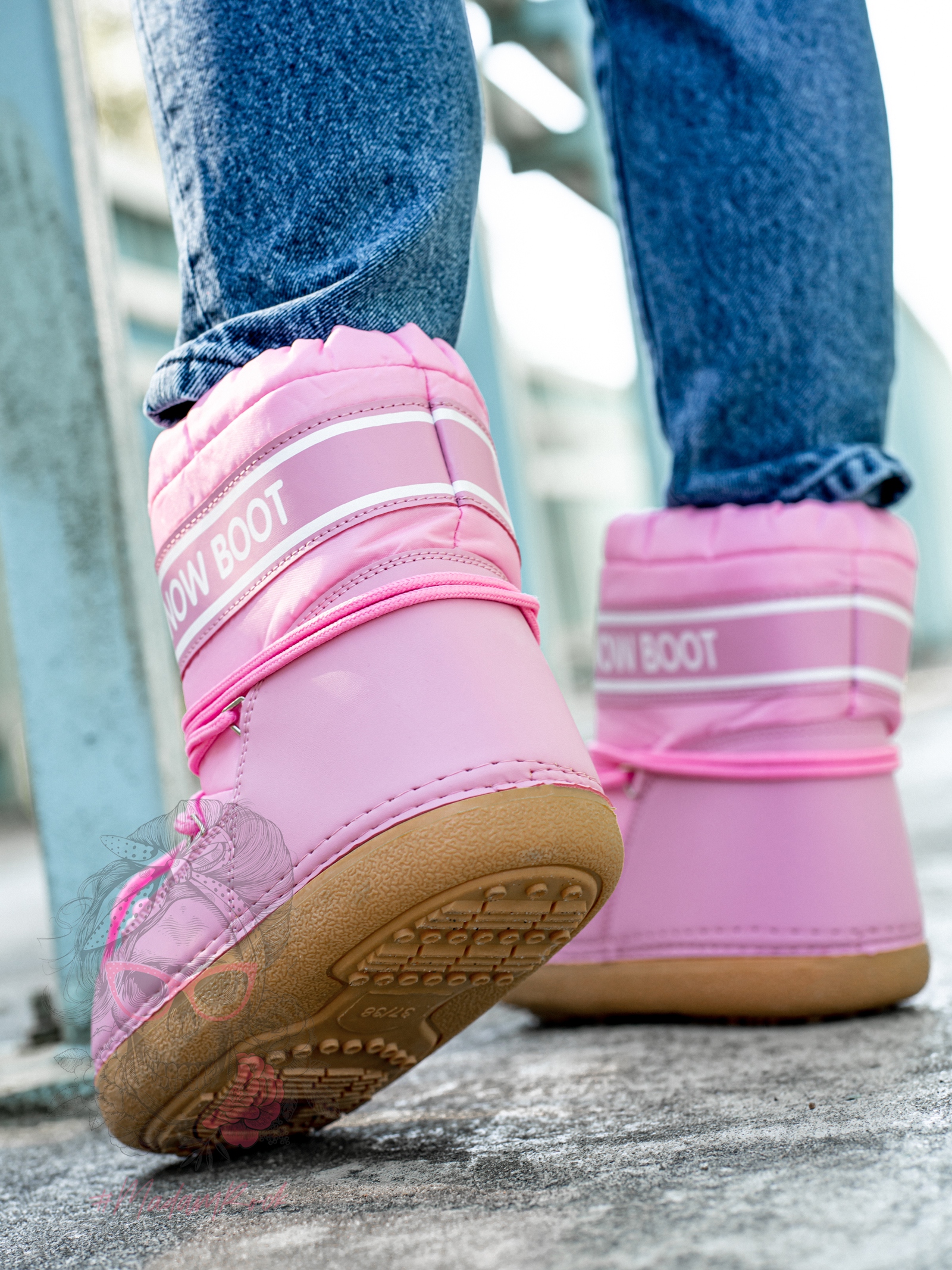 Śniegowce Madam Snow Boots Short różowe