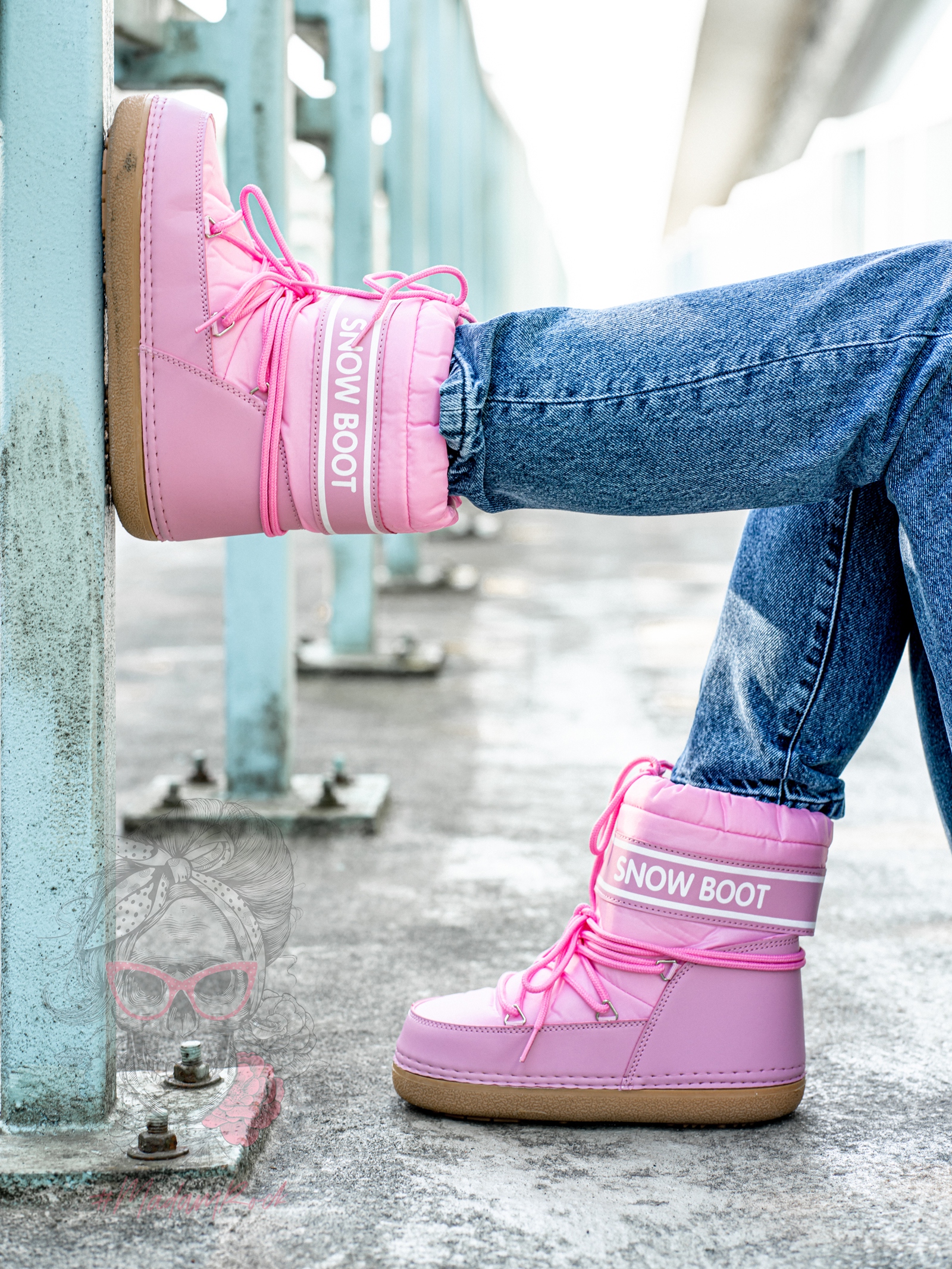 Śniegowce Madam Snow Boots Short różowe