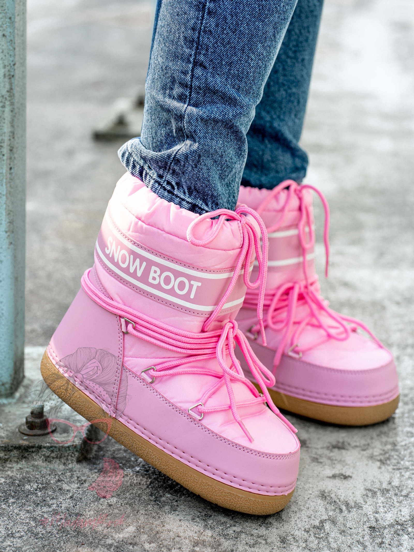 Śniegowce Madam Snow Boots Short różowe