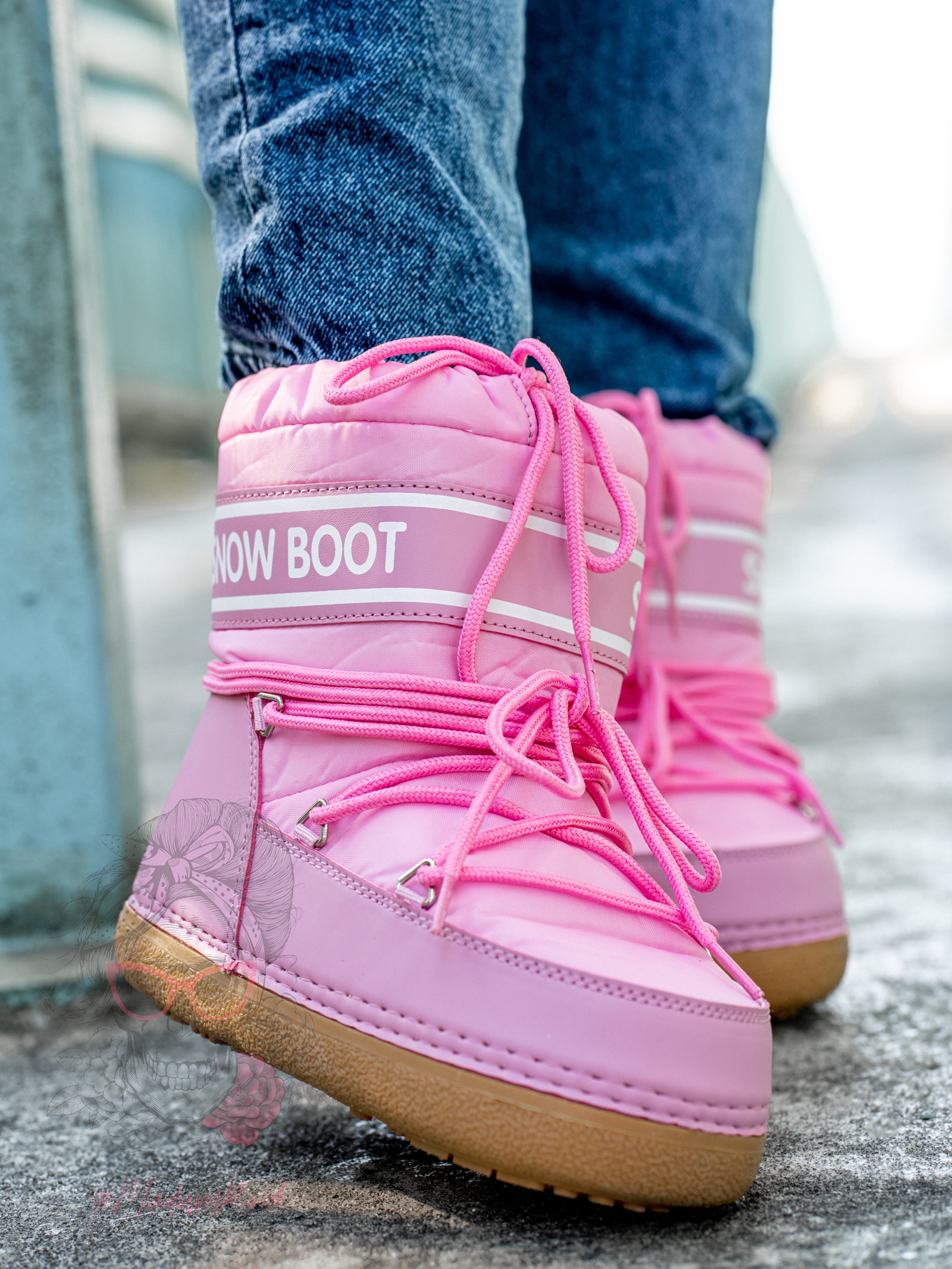 Śniegowce Madam Snow Boots Short różowe