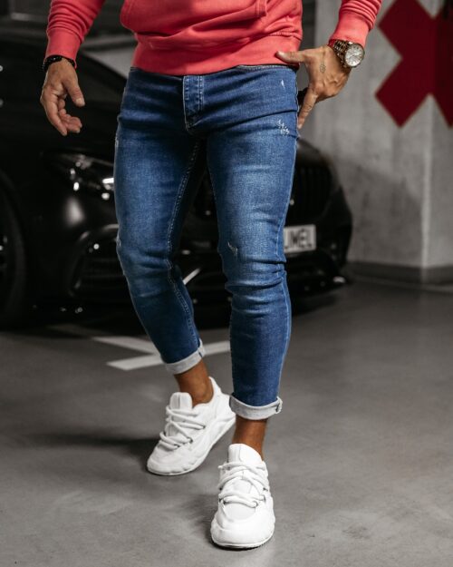 Spodnie jeansowe męskie KIIST OLAVOGA j.niebieskie