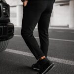 Spodnie męskie eleganckie CHASER OLAVOGA czarne