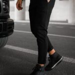 Spodnie męskie eleganckie CHASER OLAVOGA czarne